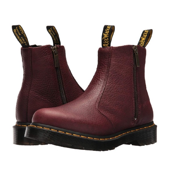 Dr. Martens Shoes - New Dr. MARTENS 2976 Leather Ankle Boot Cherry Red